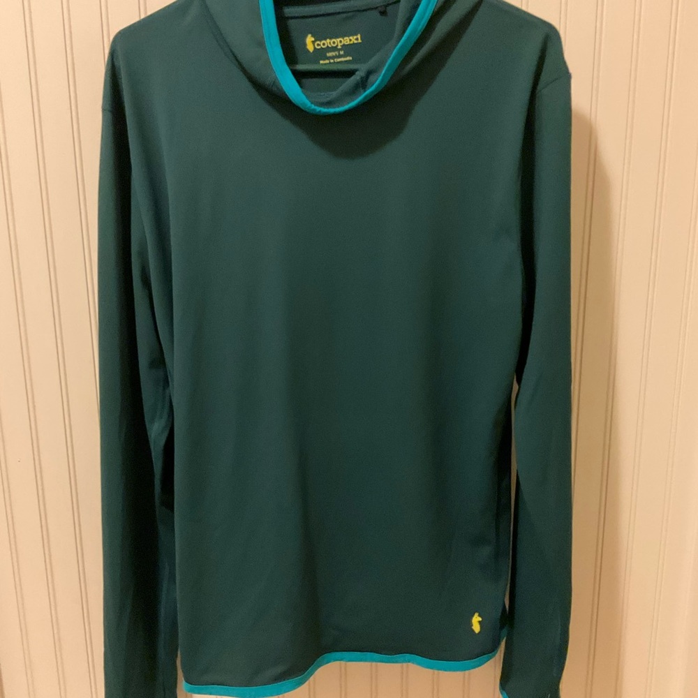 Cotopaxi Men's Teal/Green Sombra Sun Hoodie Sz Med